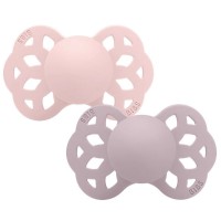 Πιπίλα Bibs Infinity 2 Τεμ Silicone Anatomical Blossom/Dusky Lilac 6-18M