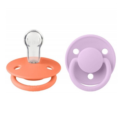 Πιπίλα Bibs De Lux Silicone One Size 2 Τεμ Papaya/Violet Sky