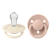 Πιπίλα Bibs De Lux Silicone One Size 2 Τεμ Ivory/Blush