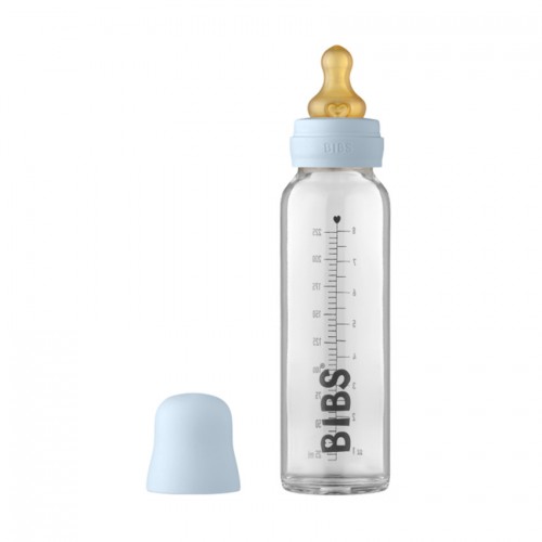 Γυάλινο Μπιμπερό Bibs 225ML Latex Baby Blue