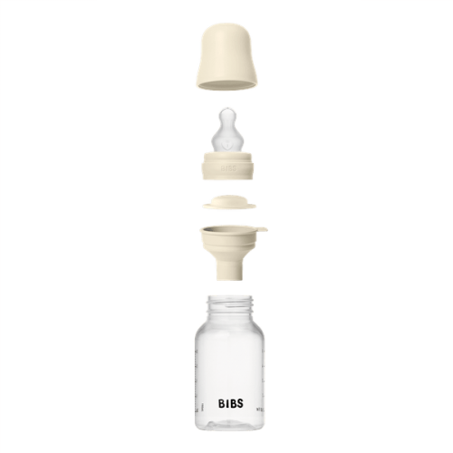 Plastic Bottle Bibs Silicone 150ml Ivory