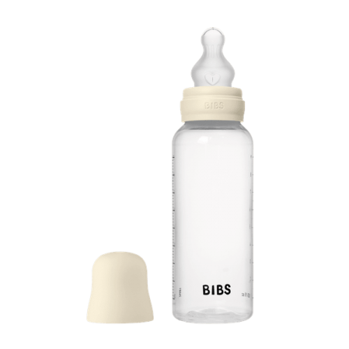 Plastic Bottle Bibs Silicone 270ml Medium Flow Ivory