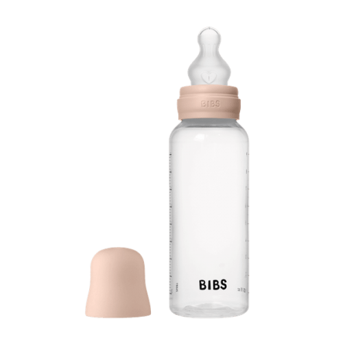 Plastic Bottle Bibs Silicone 270ml Medium Flow Blush