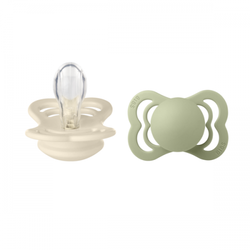 Πιπίλα Bibs 2 Τεμ Supreme Σιλικόνη 0-6M Ivory/Sage