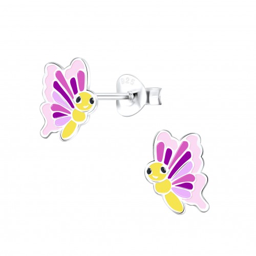 Silver Butterfly Stud Earrings