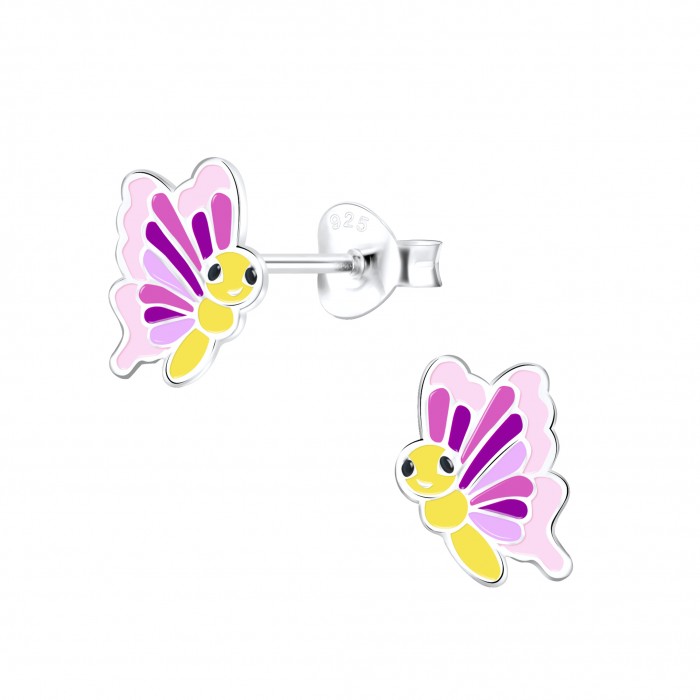 Silver Butterfly Stud Earrings