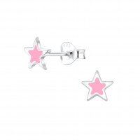 Silver Star Stud Earrings