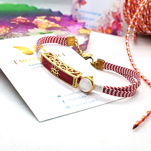 Μαρτάκι Βραχιόλι Κόκκινο Ματάκι Με Σμάλτο