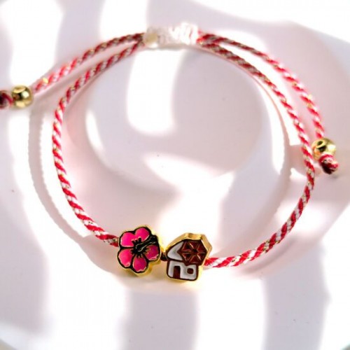 March Bracelet Flower & House Μαρτάκι