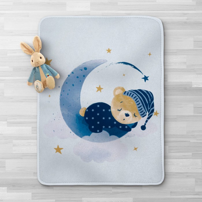 Κουβέρτα Κούνιας Sleeping Bear Σε 2 Χρωματισμούς