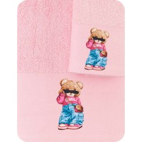Towels Set of 2 Teddy Girl