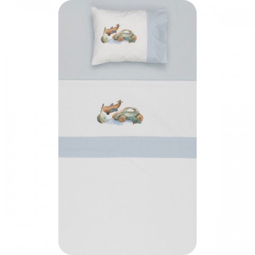 Crib Sheets Set Toys White-Ciel