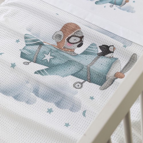 Aviator Pique Cot Blanket