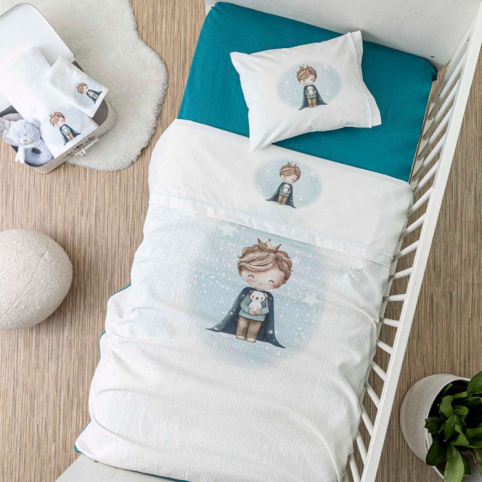 Κουβέρτα Πικέ Κούνιας Little King