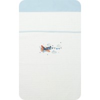 Pique Crib Blanket Airplane