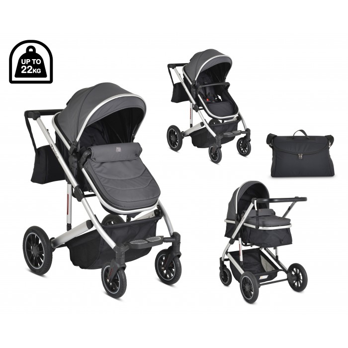 Baby Stroller 2 In 1 Thira Grey