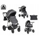 Baby Stroller 2 In 1 Thira Grey