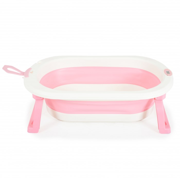 Foldable Bathtub With Digital Thermometer Terra Pink