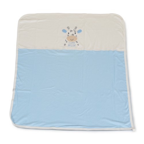 Baby Blanket 90x100cm Mum`s Giraffe Blue 7689