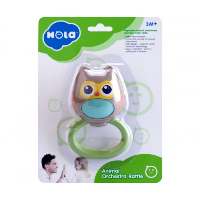 Κουδουνίστρα Animal Orchestra Rattle - Owl Maraca E318B-4