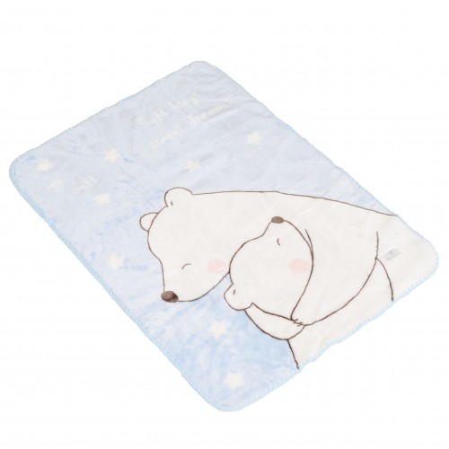 Baby Blanket 80x110cm Softy Sweet Hugs Blue