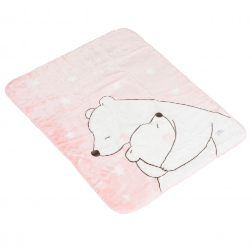 Baby Blanket 80x110cm Softy Sweet Hugs Pink