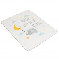 Baby Blanket Softy Wish Upon A Star White 110x140cm