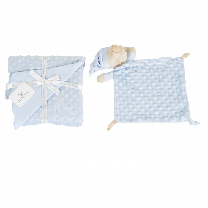 Blanket With Toy 75x100cm Bennie Blue