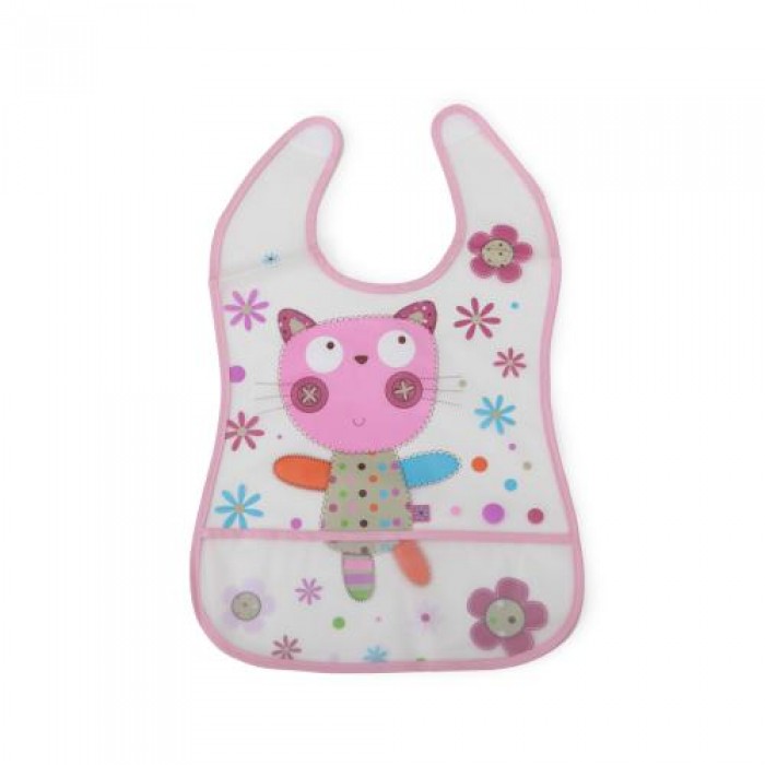 Σαλιάρα Αδιάβροχη Baby Bib Happy Meal pink