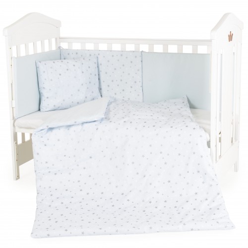 Baby Bedding Set 6Pcs 60x120cm Nook Blue Stars