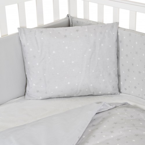 Baby Bedding Set 6Pcs 60x120cm Nook Grey Stars