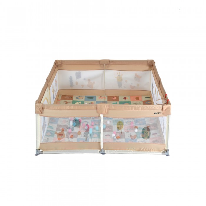 Πάρκο Με Αξεσουάρ 120x120cm Game Zone Beige