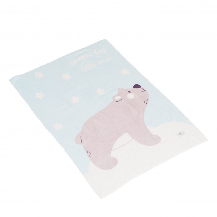 Baby Blanket 75x100cm Dreamy Bear Blue