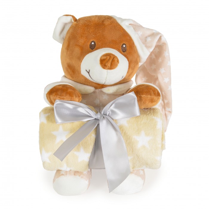 Κουβέρτα Αγκαλιάς 90x75cm & Αρκουδάκι Addie Bear Beige