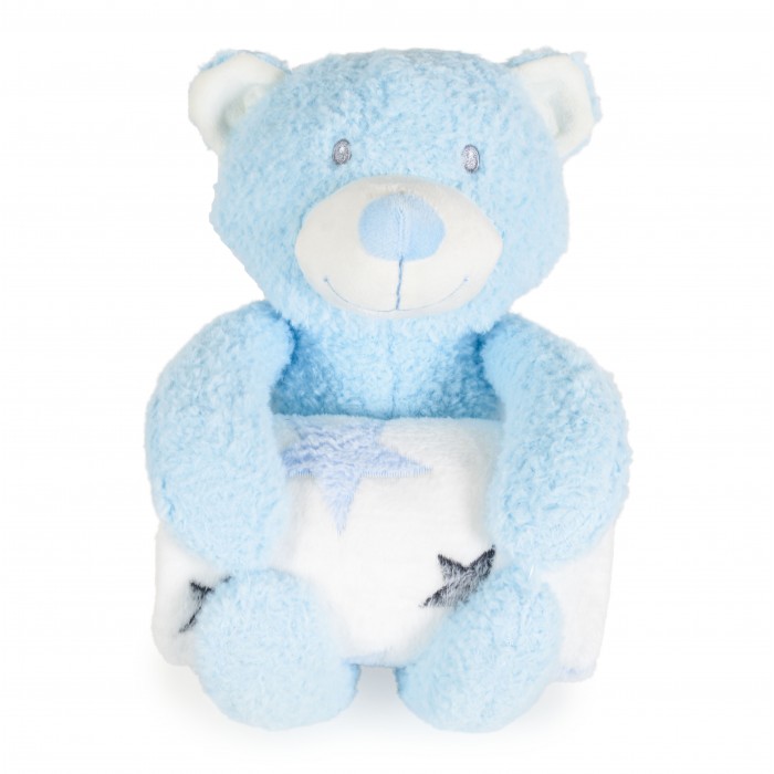 Κουβέρτα Αγκαλιάς 90x75cm & Αρκουδάκι Rory Bear Blue