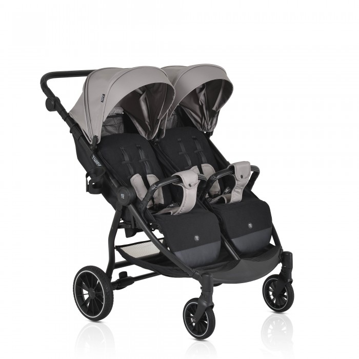 Baby Twin Stroller TwinGo Silver