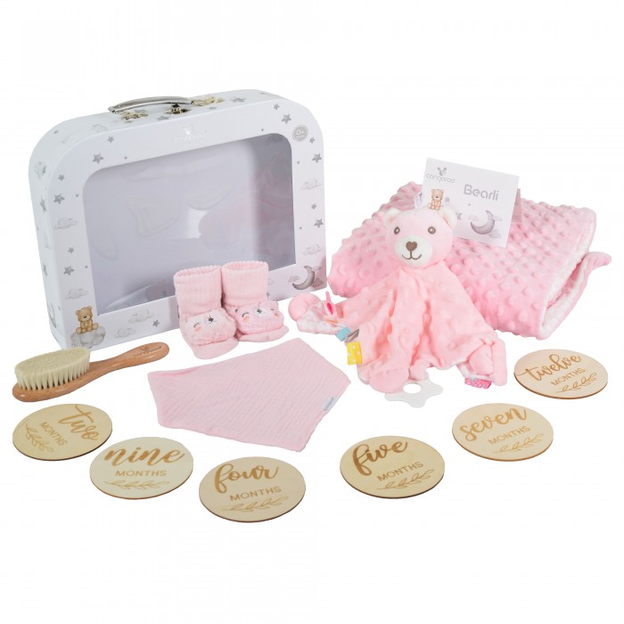 Σετ Δώρου Για Νεογέννητο 6Τεμ Bearli Pink