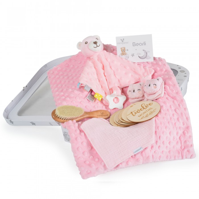 Σετ Δώρου Για Νεογέννητο 6Τεμ Bearli Pink