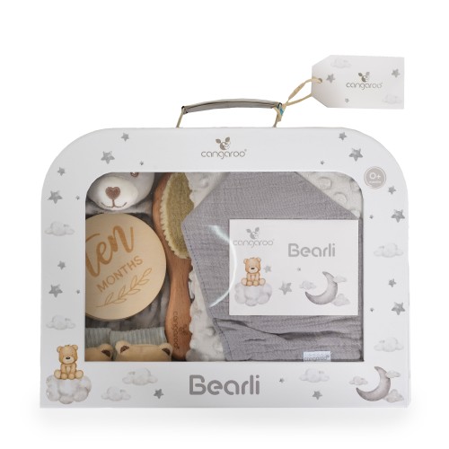 Σετ Δώρου Για Νεογέννητο 6Τεμ Bearli Grey