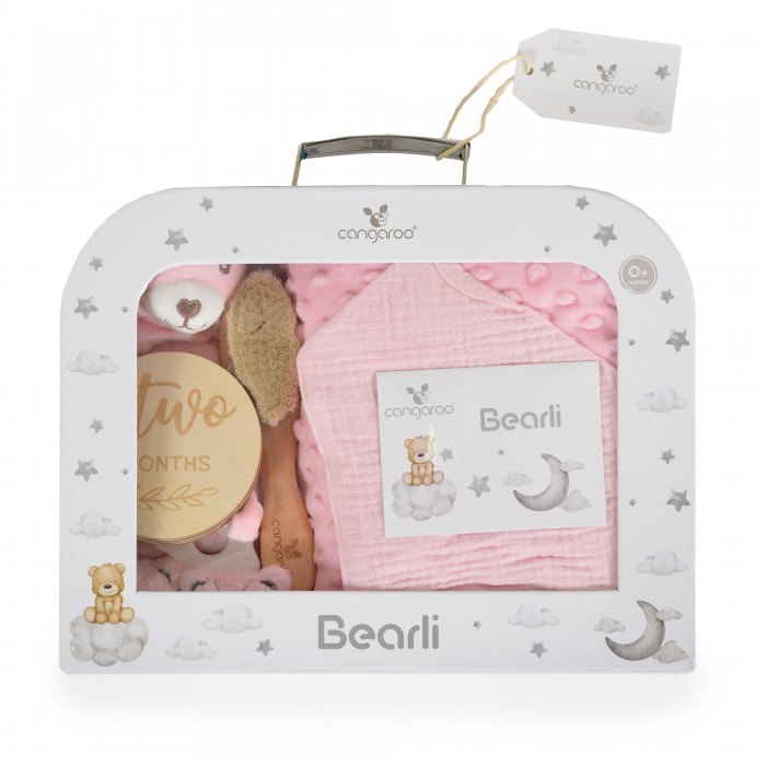 Σετ Δώρου Για Νεογέννητο 6Τεμ Bearli Pink