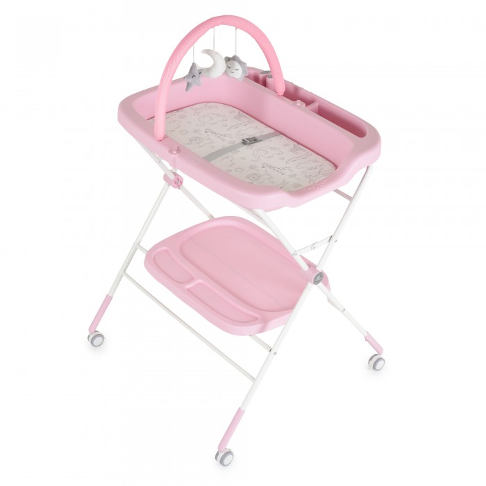 Multifunctional Changing Table Stand Croco Pink