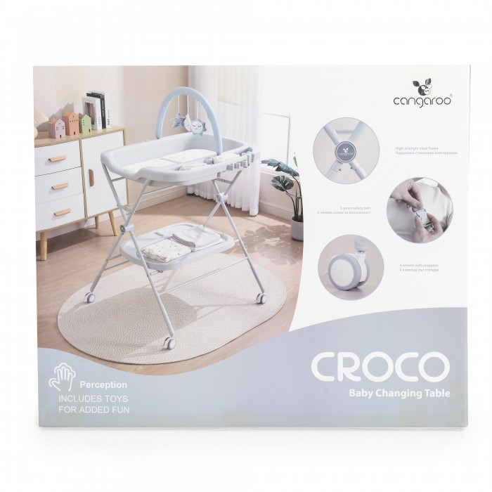 Multifunctional Changing Table Stand Croco Pink