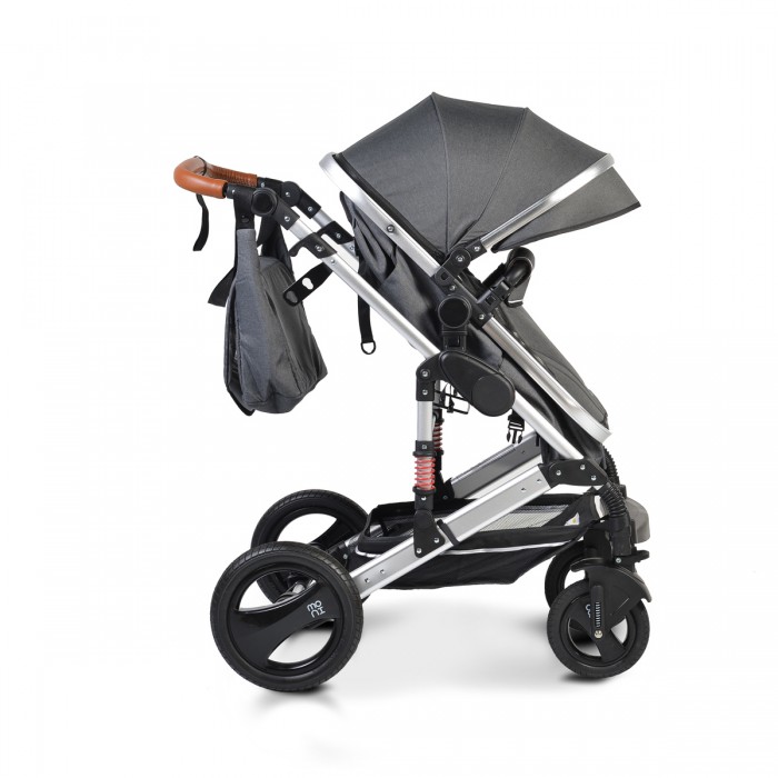 Baby Stroller Gala Black Leather