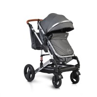 Baby Stroller Gala Black Leather