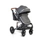 Baby Stroller Gala Black Leather