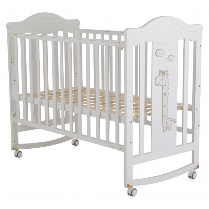Wooden Baby Cot Juno White
