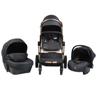 Καρότσι Polly 3 in 1 Black