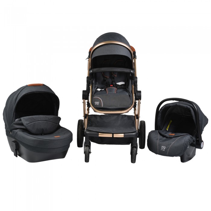 Καρότσι Polly 3 in 1 Black