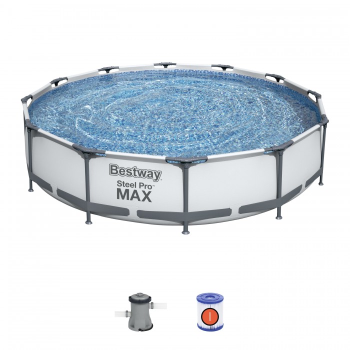 Pool With Metal Frame & Bestway Steel Pro Max Filter Pump