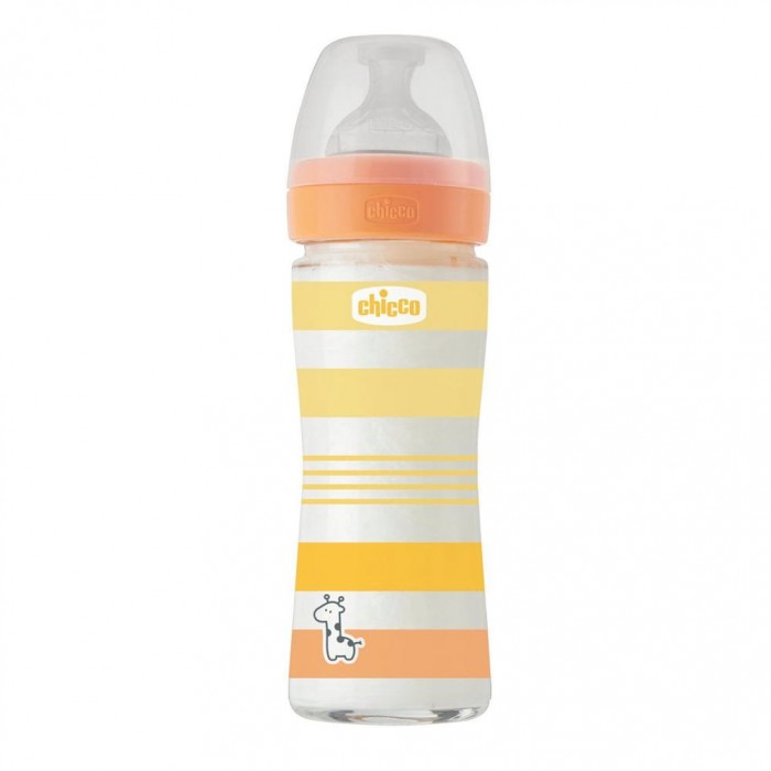 UNISEX Well Being Glass Baby Bottle 240ML 0M+